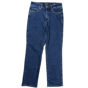 Judy Blue Women's Mid Rise Medium Wash Straight Fit Jeans Sz 9/29 Stretch Denim